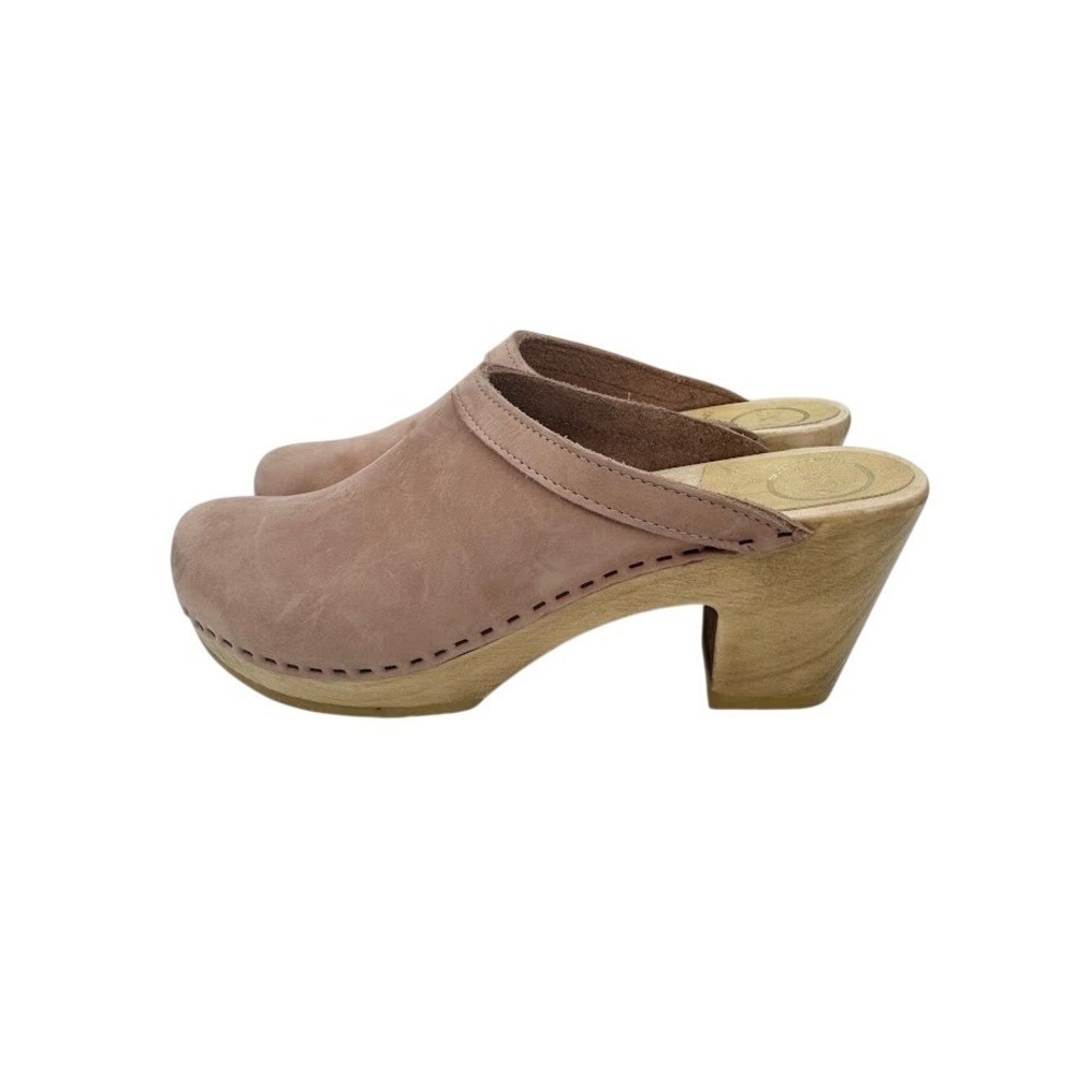 No.6 Store Old School Clogs Mid Heel in Blush Pink EU 43 Slip on Mule - Picture 4 of 11